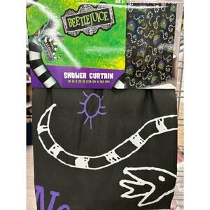 Beetlejuice sandworm shower curtain